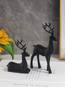 Golden Deer Resin Ornament 2pcs Room Decor Decorations Bedroom Decor Best Gifts Birthday Graduation Home Decor Christmas Decorations Christmas