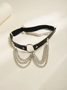 1 Pieza Brazalete De Pierna Con Forma De Corazón Para Disfraz (cosplay) En Color Negro Con Correa Ajustable - Multicolor - Ver 3