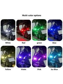 1 Ensemble De Feux D'avertissement Led Rgb Pour Motos, Feux De Signalisation Pour Voiture, Drone Avec Télécommande, Indicateur 7 Couleurs, Mini Lumières De Sécurité Usb