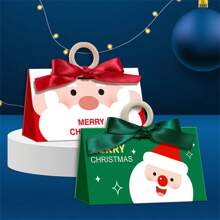 2pcs Creative Christmas Santa Candy Cookie Gift Apple Box Christmas Eve Packaging Empty Box Gift Box - Multicolor - View 2