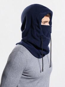 CAYEE 1個男士帶耳瓣、頸暖和口罩的冬季帽子,適用於戶外騎行、滑雪、旅遊、徒步旅行,防風運動適用女士針織帽 - 藏蓝色 - 查看 3