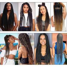 1 Pc Pre Stretched Braiding 20Inch 26Inch  Hair Extensions For Women  Jumbo Synthetic Braiding Hair For Twist Crochet Braids Long Straight Crochet Braids Yaki Texture - Brown - View 5