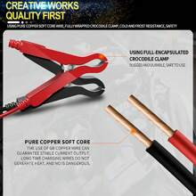 8A Car Battery Charger 12V/24V Smart Fully Automatic Battery Charger Maintainer Trickle Charger For Wet AGM Gel Cell Lead Acid Battery - Red - View 6