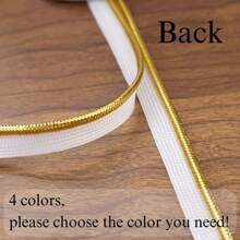 ZNZAKKA 5碼玫瑰金色邊飾裝飾線,用於縫紉偏心帶,縫紉邊緣裝飾線,針織墊子、坐墊、衣服 - 玫瑰金 - 查看 4