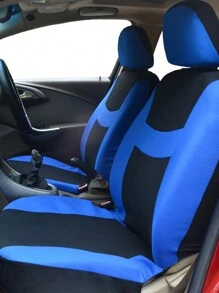 5人座通用汽車座椅套,2mm海綿墊內裡,多種顏色可選,適用於全季節使用 - 藍色 - 查看 3