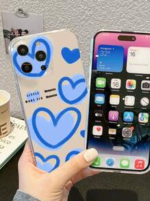 Ốp điện thoại họa tiết trái tim, tương thích với iPhone 15/15Plus/15Pro/15Promax, phiên bản quốc tế, không phải phiên bản nội địa. - Nhiều màu - Xem 6