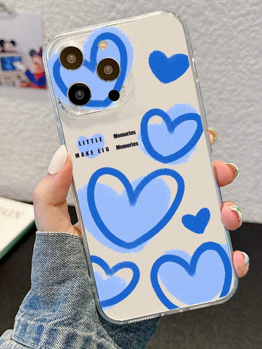 Ốp điện thoại họa tiết trái tim, tương thích với iPhone 15/15Plus/15Pro/15Promax, phiên bản quốc tế, không phải phiên bản nội địa. - Nhiều màu - Xem 1