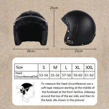 Uchoose哈雷啟發復古原創半桶式摩托車頭盔,男女通用 - 杏色 - 查看 6