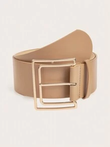 1 件女式牛仔宽皮带，带方形扣，适合派对