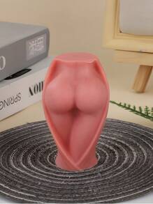 Diy人體形狀屁股香氛蠟燭矽膠模具,工藝石膏裝飾樹脂膠家居裝飾模具 - 白色矽膠模具 - 查看 4