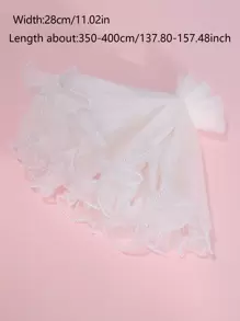 1 件波浪纱布花包装纸、珍珠网丝带、玫瑰花束包装材料，适用于花店 DIY、返校情人节 - 黑色 - 查看 6