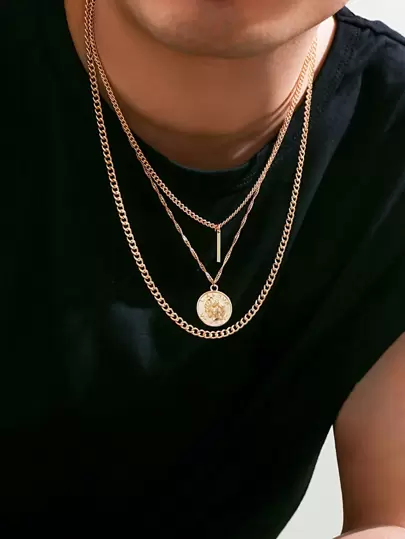 3 st. Herr Runt Hänge Halsband