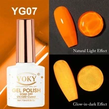 VOKY 全新6入組7.5ml發光變色凝膠指甲油套裝,浸泡式uv Led溫度變化指甲凝膠甲油,diy家庭或美甲沙龍,禮物 - 彩色 - 查看 6