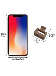 4pcs/Set Brown Matte Classic Square Hair Clips Casual Hair Claws Claw Clips Hair Jaw Clip Hair Clamps Hair Clutch Hair Catcher Clip, School Stuff, College Fall Winter Hair Accessories For Women For Vacation Outfits Woman - Multicolor - View 3