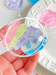 1 Pieza Juguete Squishy Transparente, Lavable, Creativo En Forma De Pata De Gato Con Brillo, Alivia El Estrés