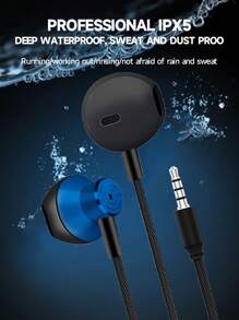 3.5mm 半入耳式耳機,黑色 - 黑色 - 查看 6