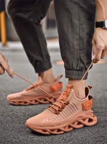 Nam Thoáng khí Ngoài trời Giày thể thao Với Thoải mái Lưới Chất vải , Mềm mại Cái đệm ,  chạy Chạy bộ Giày dép - màu nâu - Xem 6