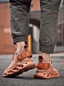 Nam Thoáng khí Ngoài trời Giày thể thao Với Thoải mái Lưới Chất vải , Mềm mại Cái đệm ,  chạy Chạy bộ Giày dép - màu nâu - Xem 8