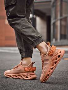 Nam Thoáng khí Ngoài trời Giày thể thao Với Thoải mái Lưới Chất vải , Mềm mại Cái đệm ,  chạy Chạy bộ Giày dép - màu nâu - Xem 7