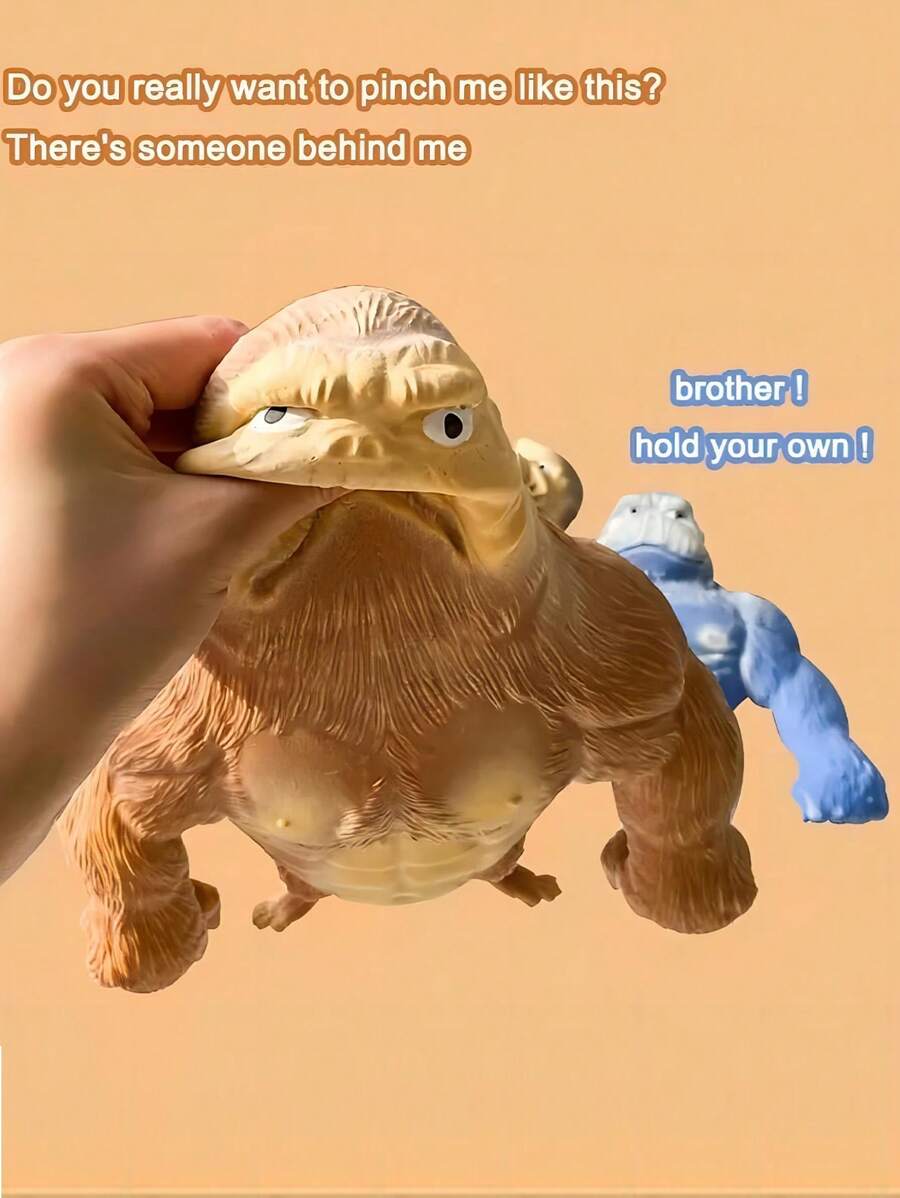 1PC Gorilla Youth Squeeze Toys, Fun Gorilla Elastic Toys, Relieve Youth