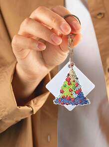 8pcs/set Christmas Tree Keychains - Multicolor - View 4