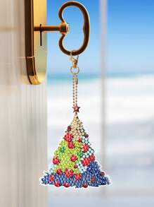 8pcs/set Christmas Tree Keychains - Multicolor - View 5