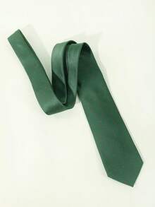 1pc Men's Fashionable Retro Style Polka Dot Pattern Green Necktie For Daily Wear - Green - View 5