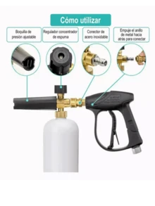 Kit De Pistola De Espuma Con Boquillas, 10 Uds. - Negro - Ver 3