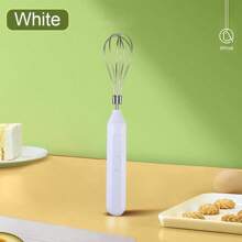 電動手提攪拌器可充電奶泡器,家用usb奶泡器,手持式電動咖啡蛋奶攪拌器 - 白色 - 查看 1