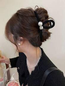 1只優雅優美的大號髮夾,適用於女士髮型 - 黑色 - 查看 2