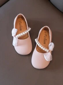 2024 New Spring/Autumn Girls Non-Slip Soft Flat Pink Children Cute Princess Shoes - Pink - View 2