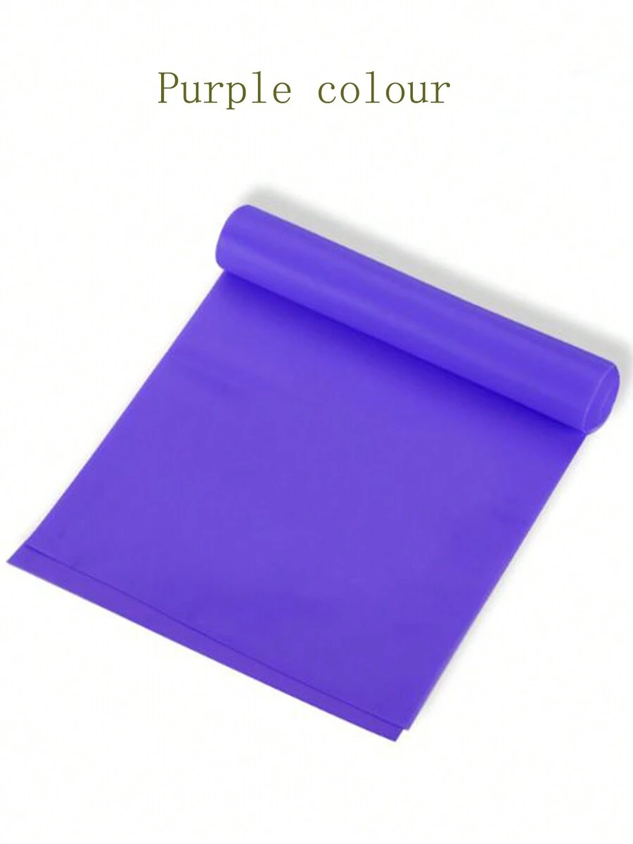 1 件瑜珈鬆緊帶 Tpe 阻力帶健身運動帶用於臀部提升、身體鍛煉 - 紫色 - 查看 1