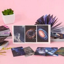 50入組/包星空主題美感貼紙,和紙製日記裝飾,電話、筆記本電腦、剪貼簿、塗鴉、拼貼用的 Diy 裝飾材料,創意藝術設計 - 藍色 - 查看 6