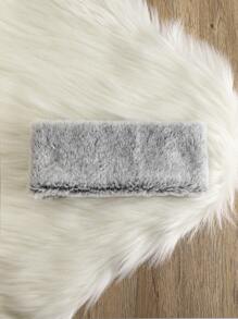 1件灰色針織耳暖耳朵暖冬季頭帶,女士用毛茸茸頭帶 - 灰色 - 查看 2