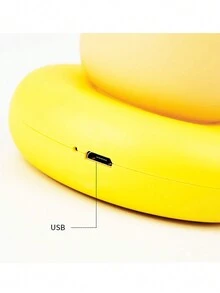 可愛寵物造型夜燈,適用於臥室、哺乳、兒童,帶拍控制、usb可充電led卡通情感燈(1入組)