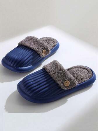 Zapatillas de pareja Zapatillas lavables Forro térmico Zapatillas de casa cálidas Forro de felpa Zapatillas de invierno para hombre y mujer Reemplazar el interior