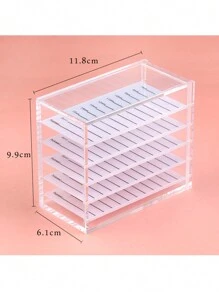 HMQ beauty 5層有刻度透明亞克力睫毛延長支架適用於簡單鞭打整理和收納 - 無色 - 查看 6