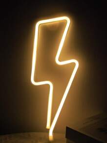 Neon Lightning Shape Light - Yellow - View 3