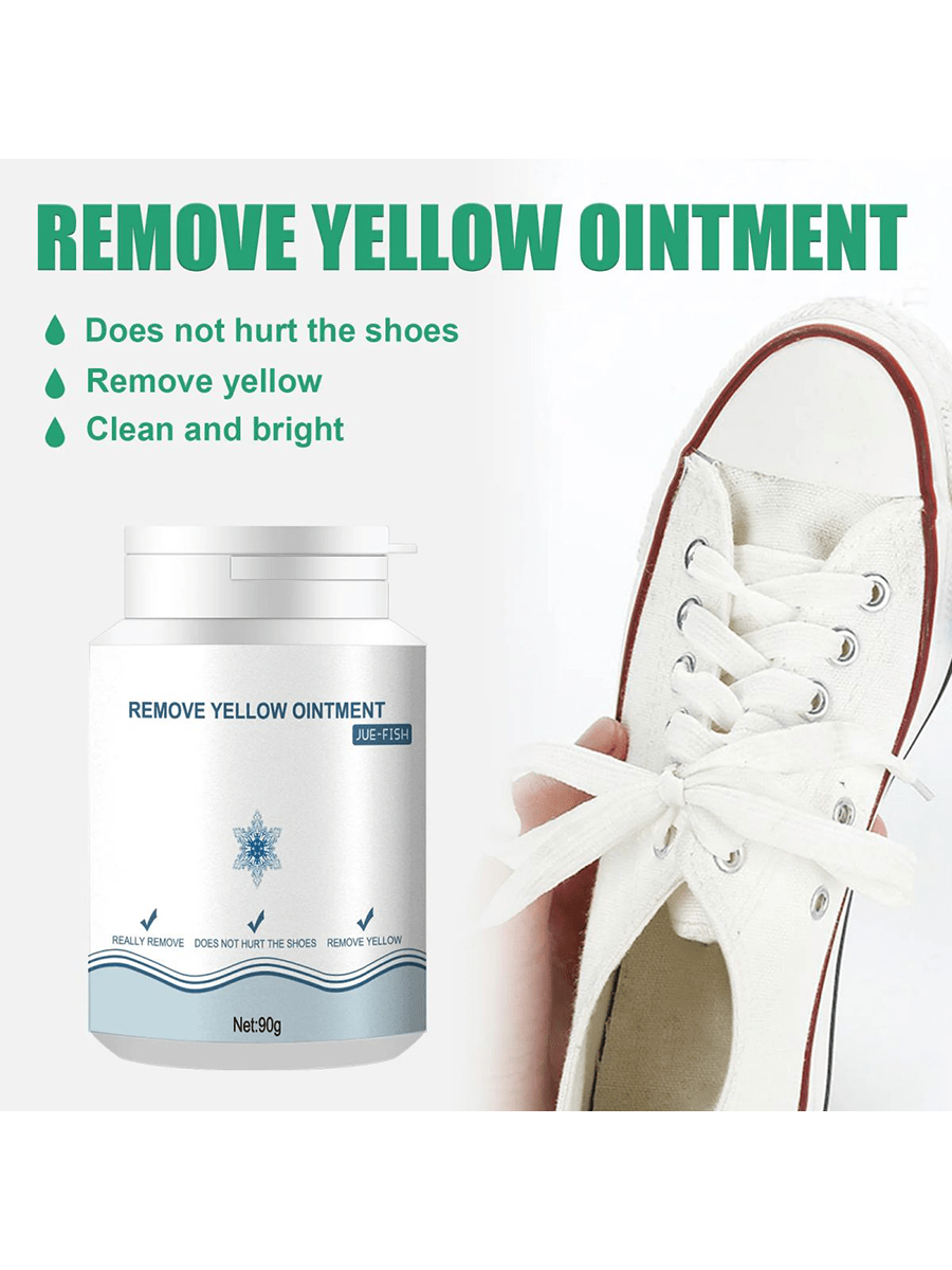 2pcs 90g White Shoes Cleaner Remove Yellow Ointment Foam Sneakers Decontamination Shoes Edge