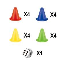 1個pp材質多功能飛行棋遊戲組,適合派對使用 - 彩色 - 查看 2