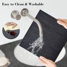 4 件套 Pvc 耐熱桌墊,可水洗餐墊,4 件套編織乙烯基餐墊適合廚房,易於清潔,防滑,防污（黑色/灰色/藍色/綠色/酒紅色） - 黑色 - 查看 6