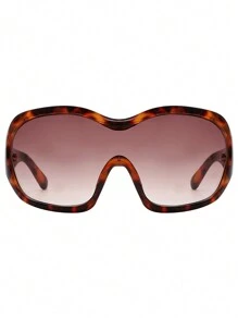 1pc Large Wrap-Around Shield Personalized Outdoor Y2k One-Piece Fashion Glasses - Multicolor - View 4