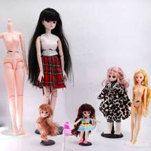 Doll Stand Base, Stainless Steel Extendable Waist Clip, Suitable for Various Types of Dolls, Including  Dolls, BJDs (Ball-Jointed Dolls), Cloth Dolls,  Small Cloth Dolls, Salon Dolls, etc. Ideal for Plush Models, Photography, and Display (Dolls not included) - White - View 1