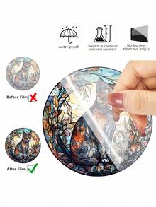 1個可愛貓咪手繪亞克力掛飾,雙面亞克力面板牆窗裝飾(附鍊和掛鉤),貓科愛好者禮物,貓咪紀念禮物,14.5厘米/5.7英寸 - 彩色 - 查看 4