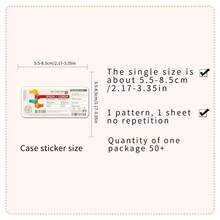 52pcs Boarding Pass Cartoon Doodle Stickers - Multicolor - View 2