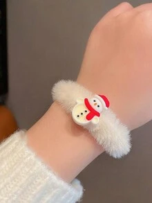 1 件装白色冬季新款圣诞女士发带，适合女孩新年约会的时尚发饰