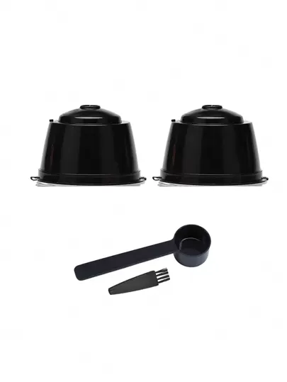 2pcs+spoon Brush Capsule Coffee Filter Filter Mesh Capsule Cup For DOLCE GUSTO Homemade Coffee