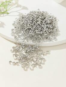 120入組銀色簡約風格三字掛勾和八字掛勾連接件,適合diy首飾、腰鍊和配件 - 銀色 - 查看 2