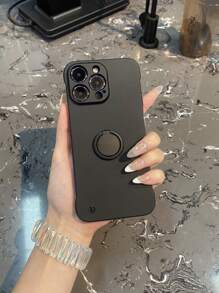 New Case With Stand & Anti-fall Transparent Electroplating Lens Film & 360 Rotation Stand & Wireless Charging Friendly For Mobile Phone