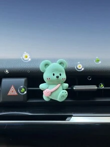 1 件汽车出风口恐龙和手提包熊装饰，汽车出风口香薰扩散器，可爱的汽车出风口装饰，带 2 片桂花香片 - 綠色 - 查看 2